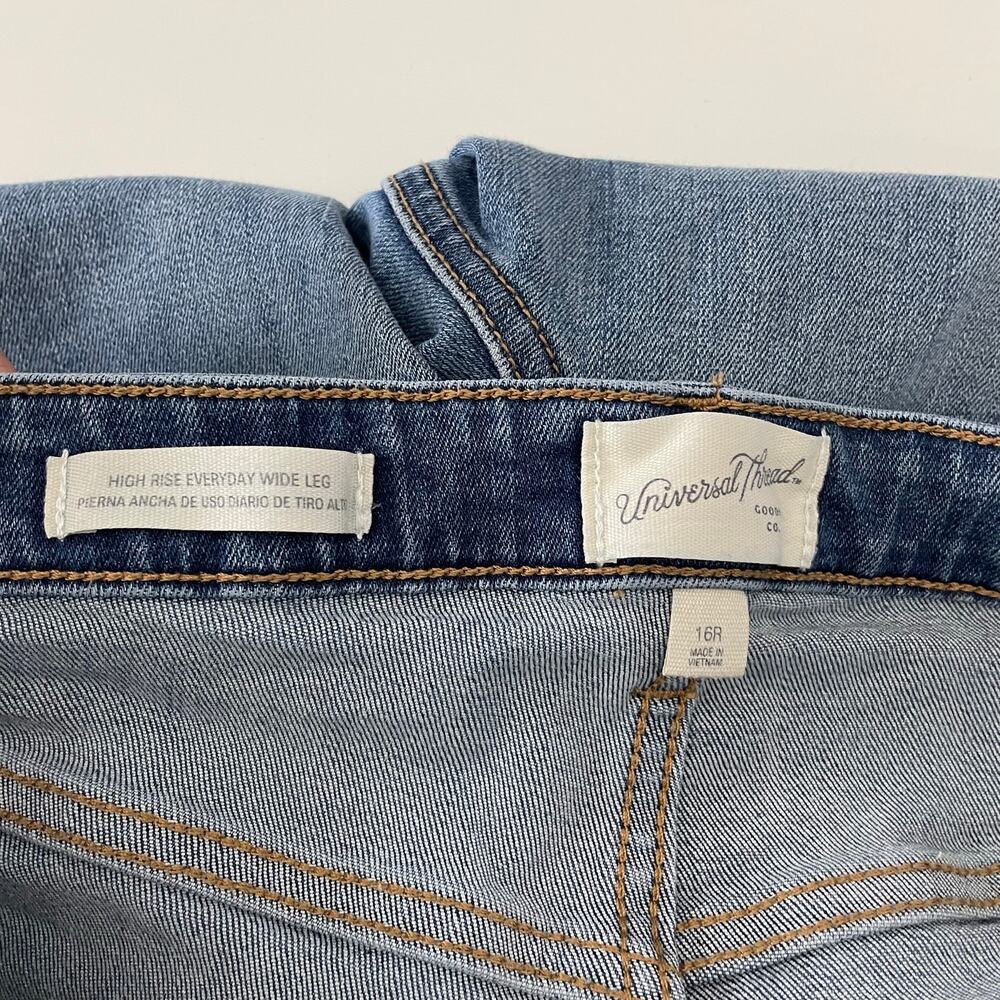 Universal Thread High Rise Everyday Wide Leg Jean Size 16R - Picture 7 of 8